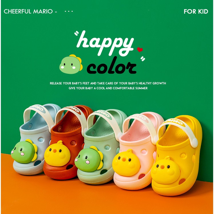 Dép trẻ em, sandal tập đi Mario  đế mềm siêu nhẹ chống trươn trượt cho bé tập đi