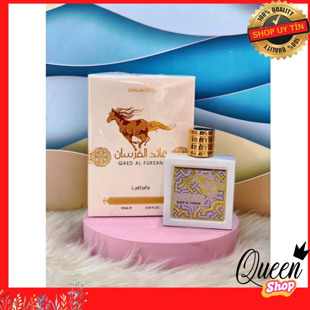 Nước hoa Dubai Lattafa Qaed Al Fursan Unlimited 100ml EDP cho Nữ- Phiên bản màu trắng Tinh khôi