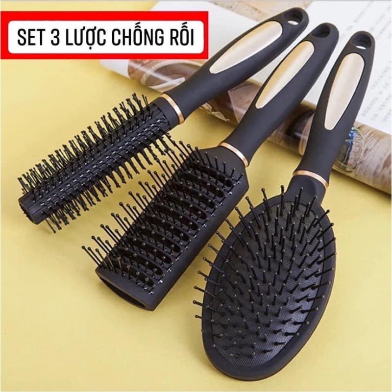 SET 3 LƯỢC GỠ RỐI CÁN ĐEN CAO CẤP SIÊU ĐẸP