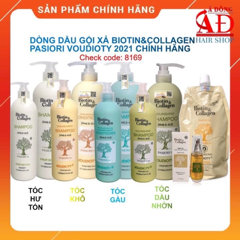 [+Tặng mũ trùm][Chính hãng][500ml*2] Bộ dầu gội xả Biotin & Collagen Trắng Pasiori phục hồi ngăn rụng kích thích mọc tóc | BigBuy360 - bigbuy360.vn