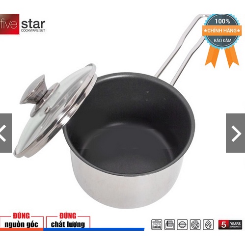 Quánh Nấu Bột Fivestar 12cm-Chống Dính-Nồi Inox 3 Đáy Đun Bếp Từ tốt,bền,đẹp,giá rẻ-bảo hành 5n