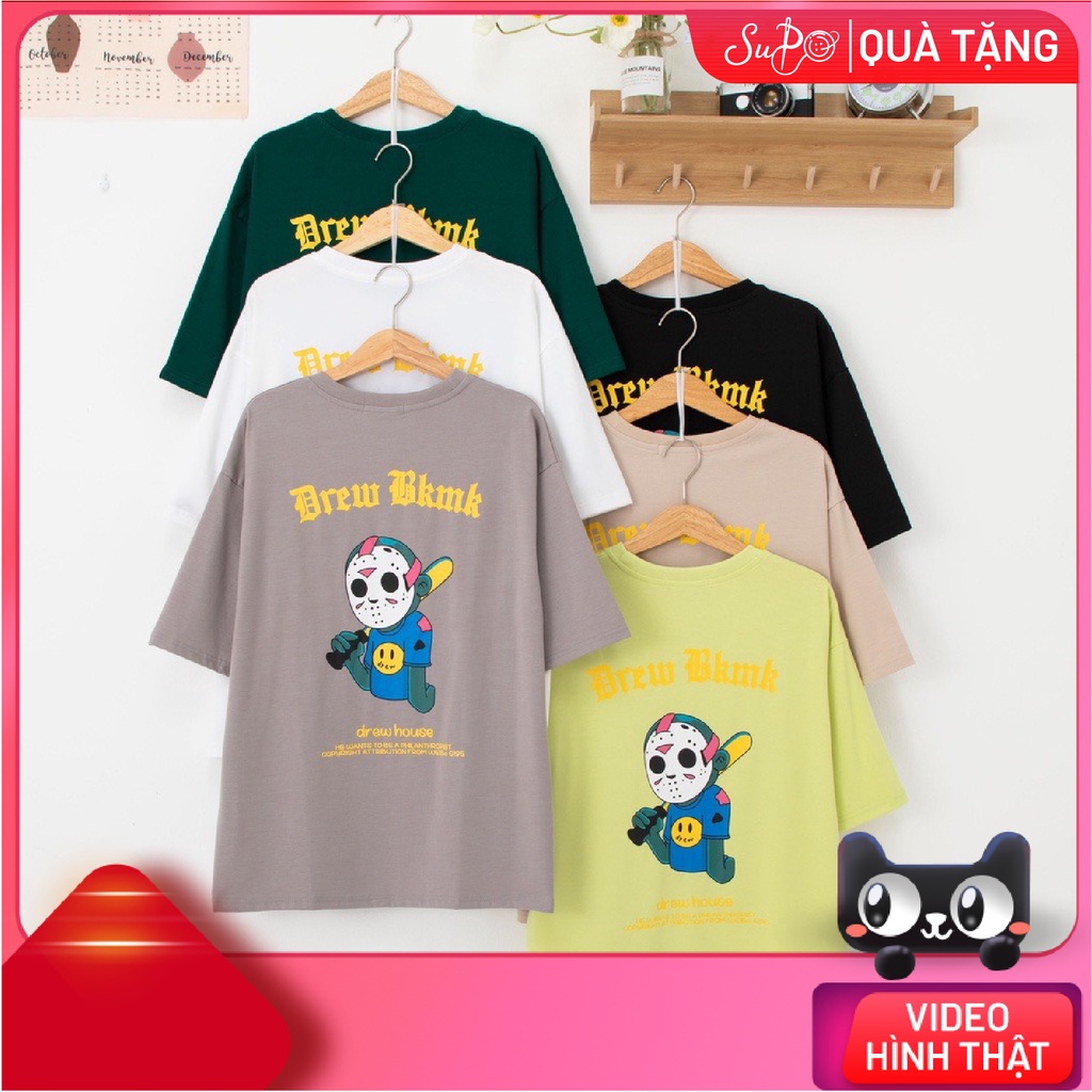 Áo thun tay lỡ, in Ác Nhân, form rộng, Nam nữ đều mặc được