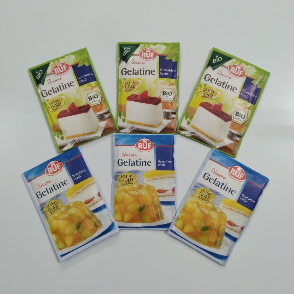 Bột Gelatine - RUF Hữu Cơ và Dòng thường / gói 9gr (HSD: 09/2022)