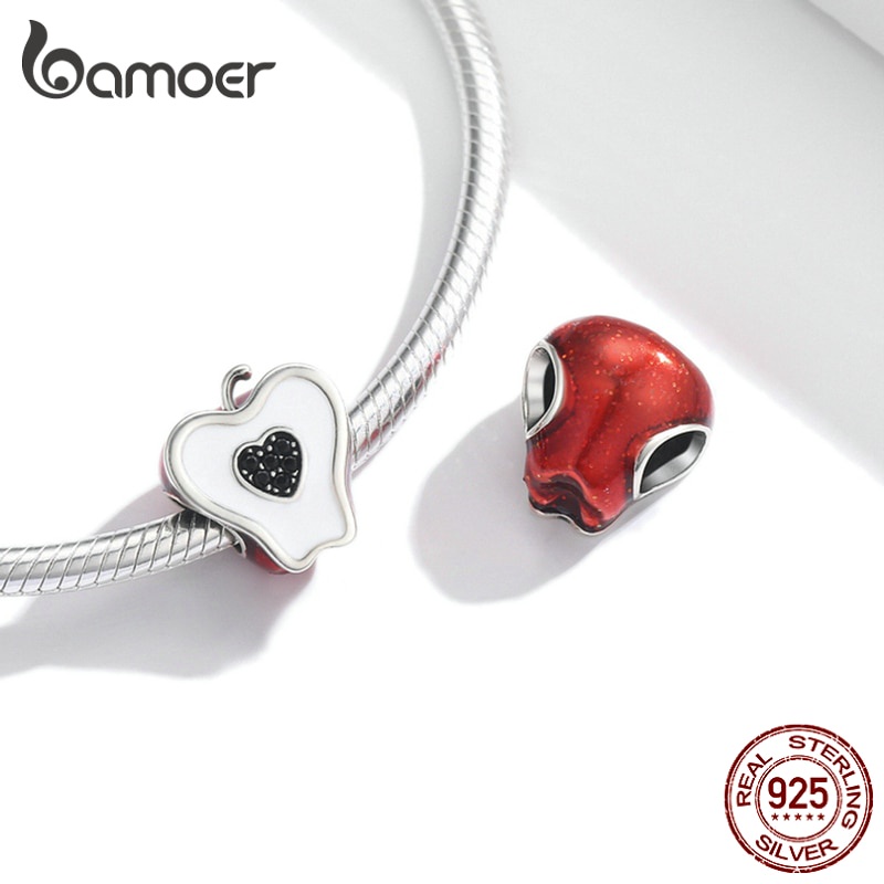 BAMOER Hạt Bạc 925 Hình Trái Cây Dùng Làm Vòng Tay DIY SCC1906