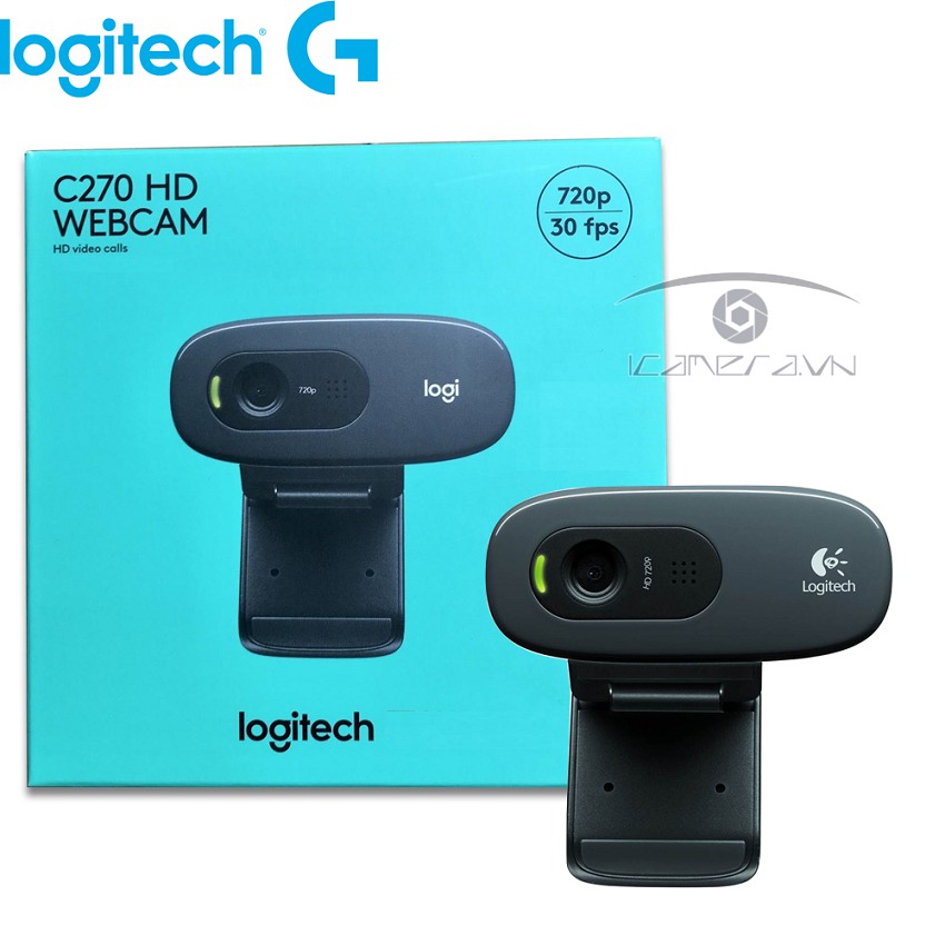 [Mã 159ELSALE hoàn 7% xu đơn 300K] Webcam Logitech C270 HD cho laptop/ android TV box giá tốt nhất thị trường