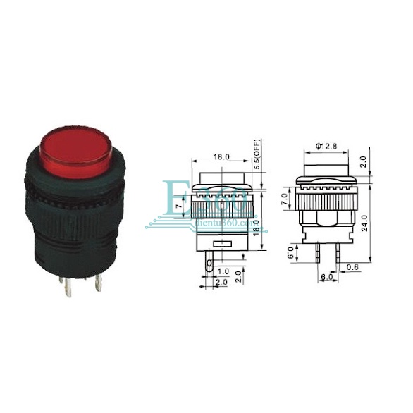 NÚT BẤM ĐỀ NHẤN GIỮ 16MM
