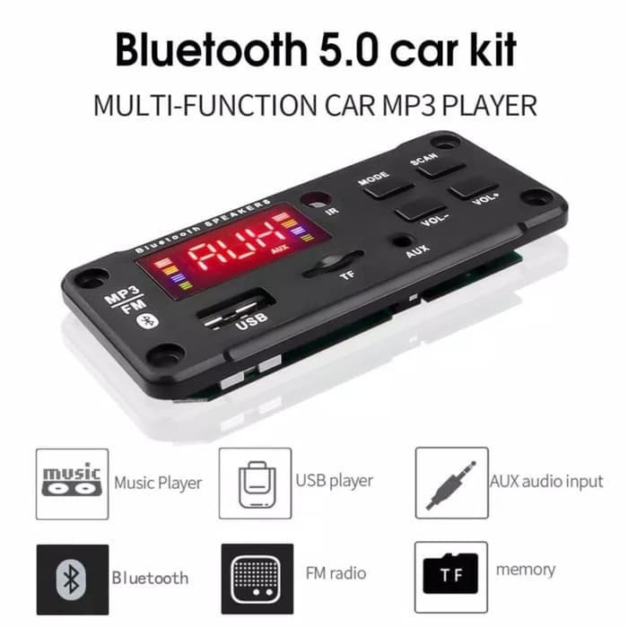 Bộ thiết bị âm thanh HIFI BLUETOOTH USB SD MP3 PLAYER REMOTE cho xe hơi