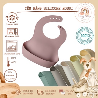 Yếm máng ăn dặm silicone bluemama hàn quốc
