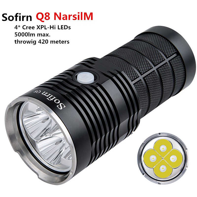 Đèn pin BLF Sofirn Q8 4X XP-L HI 5000LM kèm phụ kiện chuyên dụng