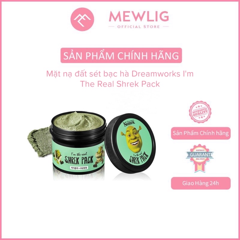 Mặt nạ đất sét bạc hà Dreamworks I'm The Real Shrek Pack