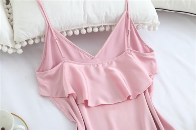 ♥️[Q11.HCM] ♥️[LL165]  Váy ngủ sexy Vải Satin -  Đầm mặc nhà đẹp -Cô chủ nhỏ chuyên sỉ