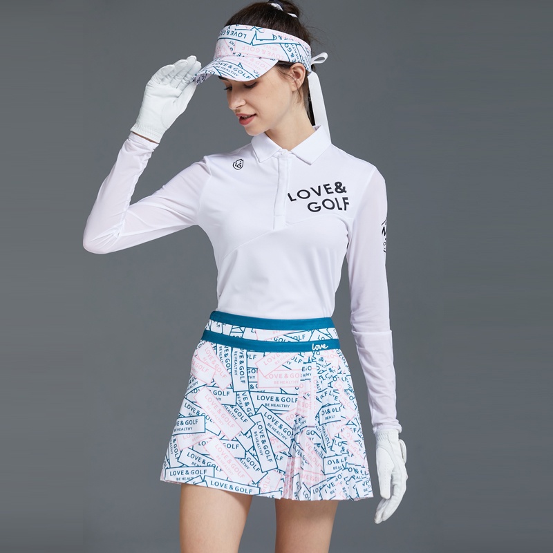 Bộ Áo Thun Dài Tay Và Chân Váy Xếp Ly Bằng Lụa Mát Nhanh Khô Thời Trang Mùa Hè Dành Cho Bạn Nữ UOZJ