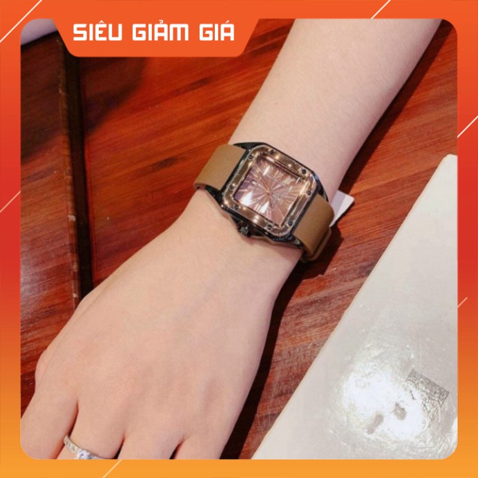 { SIÊU PHAM} Đồng hồ guou nữ mặt vuông dây silicon, bảo hành 12 tháng, tặng box | BigBuy360 - bigbuy360.vn