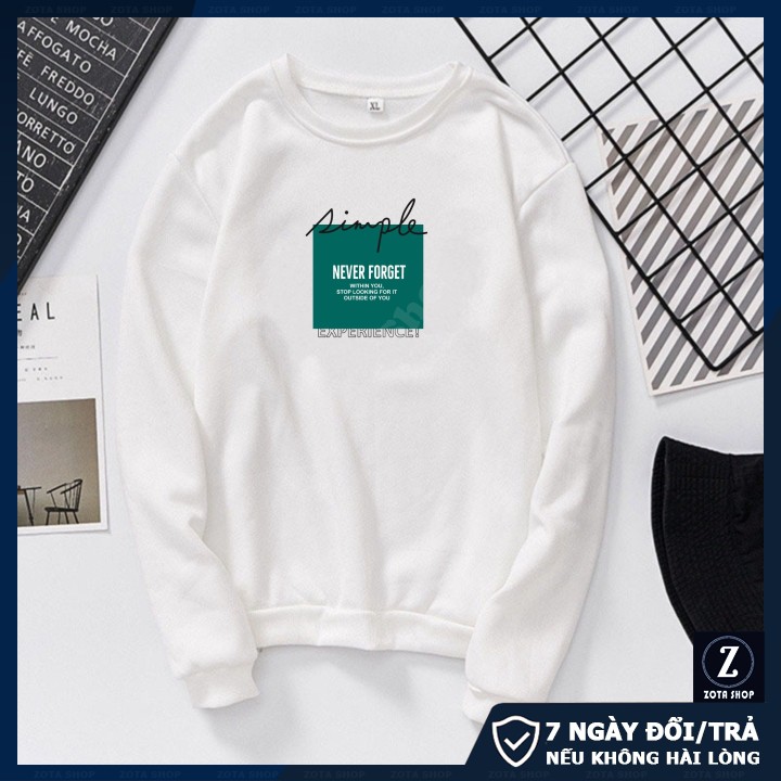 Áo thu đông nam dài tay, chất nỉ Thái dày đẹp mặc giữ nhiệt Never Forget SW312 | BigBuy360 - bigbuy360.vn