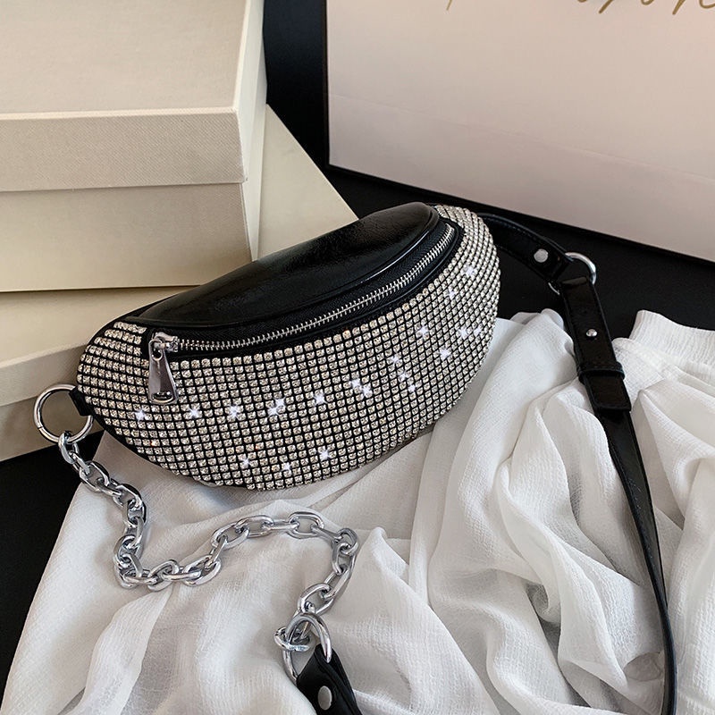 Túi Đeo Chéo Vai Đính Đá Kim Cương Toàn Diện Thời Trang Mùa Xuân Mới Cho Nữ