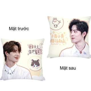 Gối Ôm, gối vuông Cao Cấp In Hình BJYX, Tiêu Chiến,  Vương Nhất Bác, gối in 2 mặt mỗi mặt 1 hình khác nhau NHIỀU SIZE