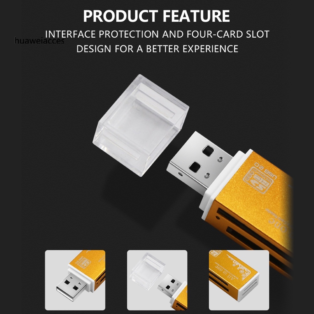 Đầu Đọc Thẻ Nhớ Hua Usb 2.0 Micro-Sd / Tf / Ct / Ms / Sdhc / Mmc | BigBuy360 - bigbuy360.vn
