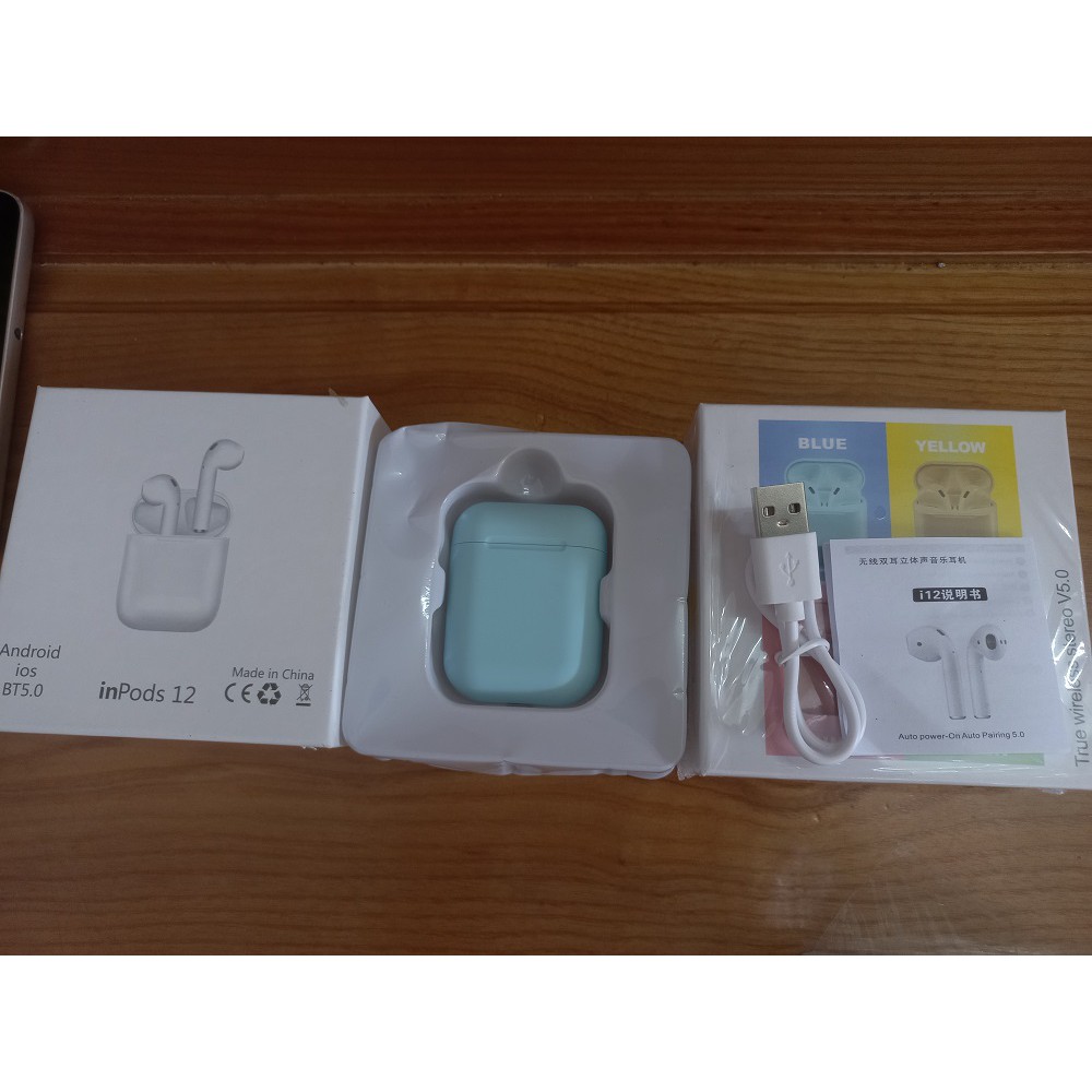 Tai nghe Bluetooth i12 dòng Bluetooth 5.0 cảm ứng dòng 2 tai | BigBuy360 - bigbuy360.vn