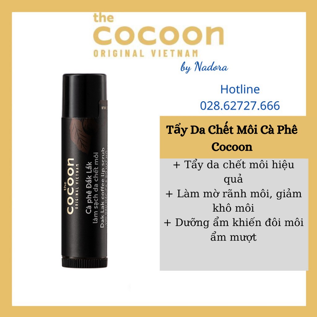 Tẩy Da Chết Môi Cocoon Coffee Lip Scrub 5g | BigBuy360 - bigbuy360.vn