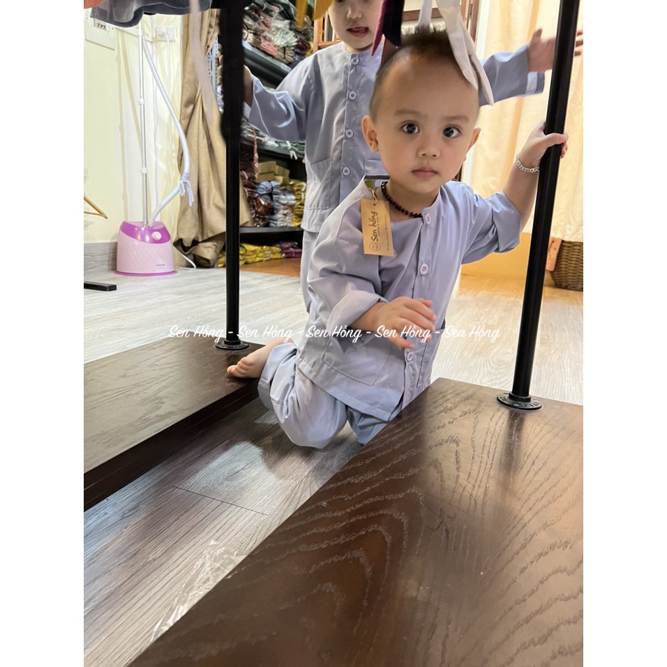 Đồ bà ba cho bé trai bé gái - quần áo lam đi lễ chùa đi chơi - set baba trẻ em vải kate Nhật BBB