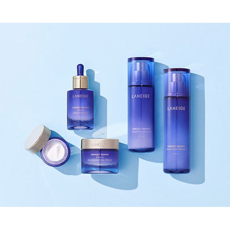 Set dưỡng da LANEIGE PERFECT RENEW COLLECTION (TONER, ESSENCE, EMULSION, EYE CREAM, CREAM)