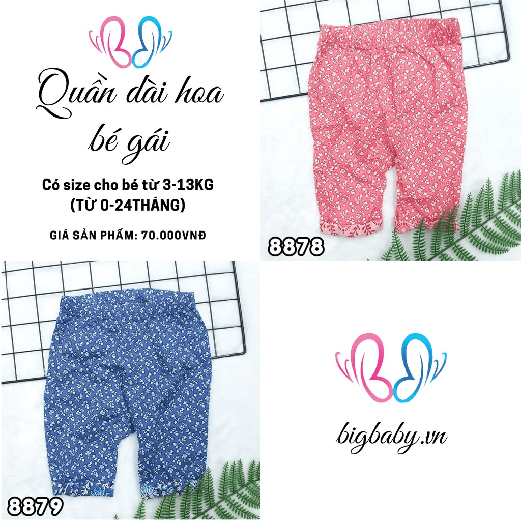 QUẦN LỬNG BÉ GÁI VẢI COTTON MỀM NHIỀU MÀU CHO BÉ TỪ 0-13KG