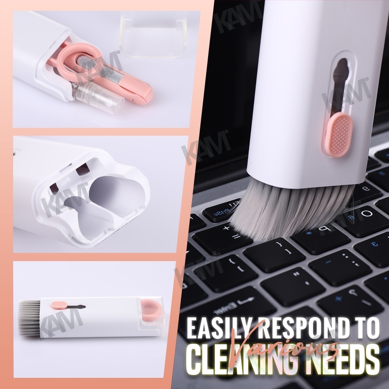 Bộ Dụng Cụ Vệ Sinh Bàn Phím Máy Tính / Màn Hình 7 Trong 1 Tiện Dụng