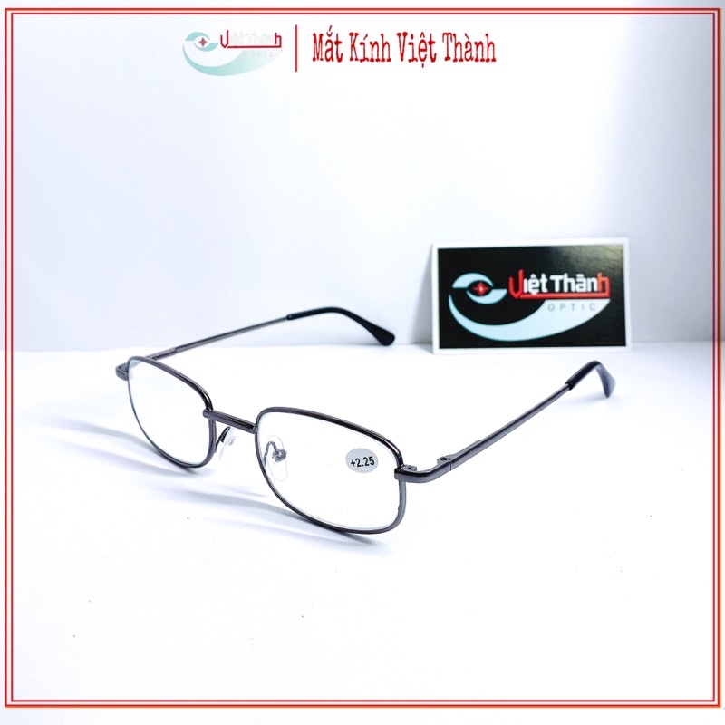 Kính Lão Kính Có Độ Viễn Thị Cho Người Lớn Tuổi Người Già Xem Sách Báo Điện Thoại GỌNG ĐEN KIM LOẠI MẮT THỦY TINH ĐEN