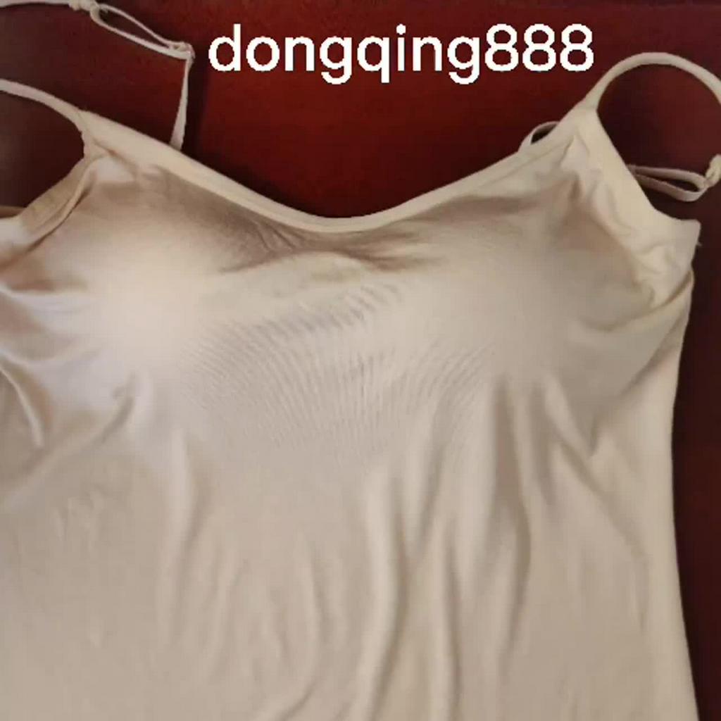 Áo Hai Dây Màu Trơn Có Đệm Ngực Một Mảnh cup Ngực Mặc Ngoài Mùa Hè Cho Nữ | BigBuy360 - bigbuy360.vn