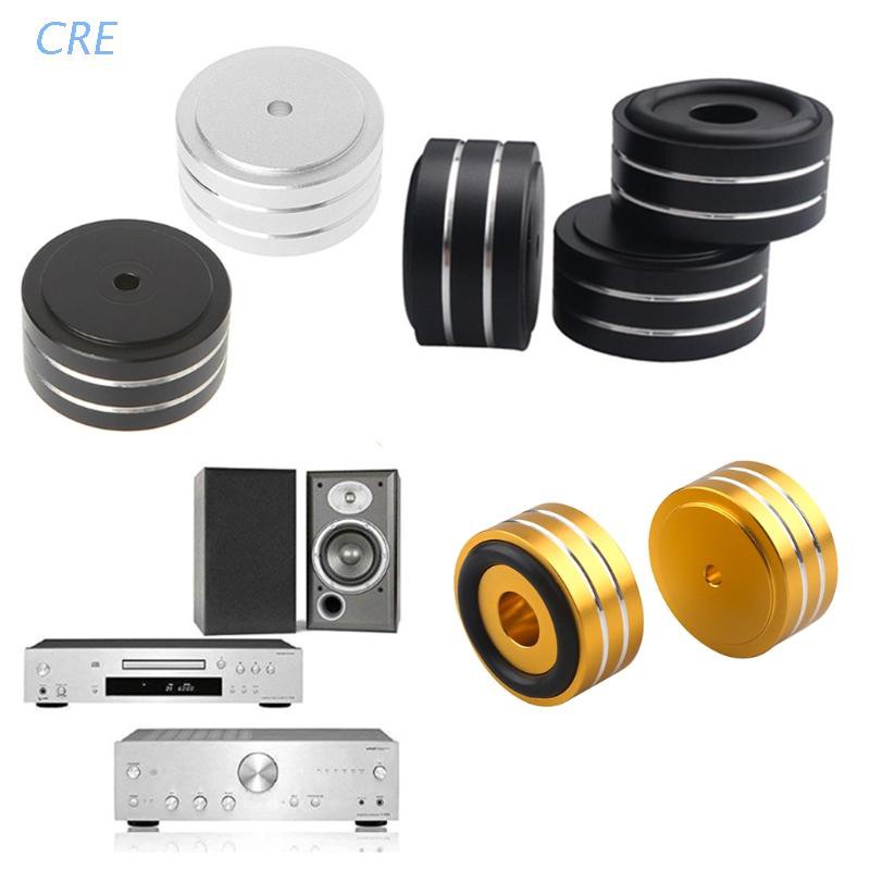 CRE  4PCS 40*20mm Machined Full Aluminum Amplifier Feet PC Chassis Speaker Cabinet Isolation Stand Base AMP DAC Turntable Pad