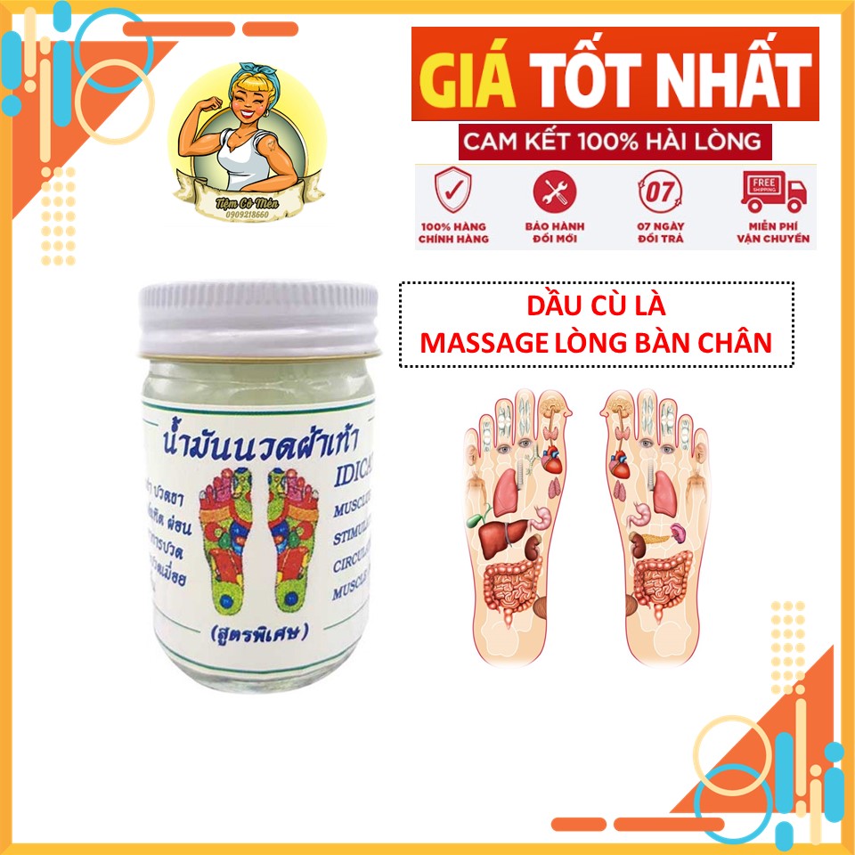 [Nội Địa Thái Lan] Dầu Cù Là bàn chân Massage Wang Boran Thái Lan 50gram - Phổ biến &amp; Hiệu Quả