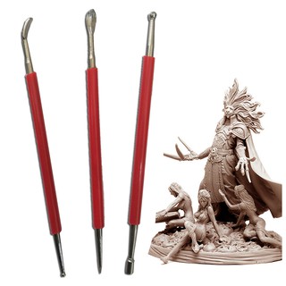 DỤNG CỤ THÉP 430 BỌC COMPOSITE 3 CÂY 6 ĐẦU ĐIÊU KHẮC NẶN TƯỢNG ĐẤT SÉT, CHUYÊN NGHIỆP