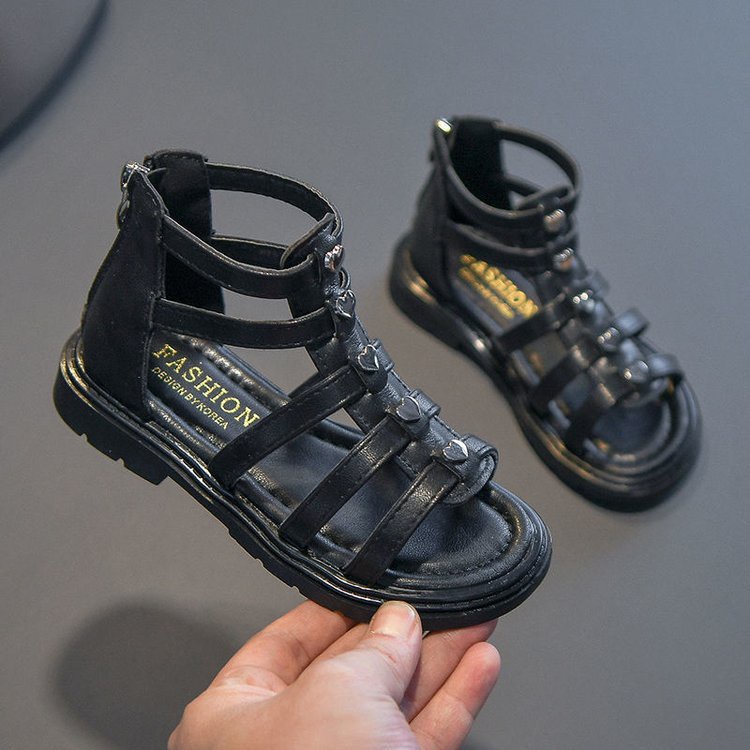 Giày Sandal Chiến Binh Bé Gái, Sandal Bé Gái Cao Cổ Phong Cách Hàn Quốc CB01