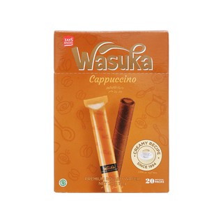 Bánh Quế Wasuka Mùi Cappuccino (Cà Phê Sữa) Hộp 20 cây Nhập Từ Indonesia