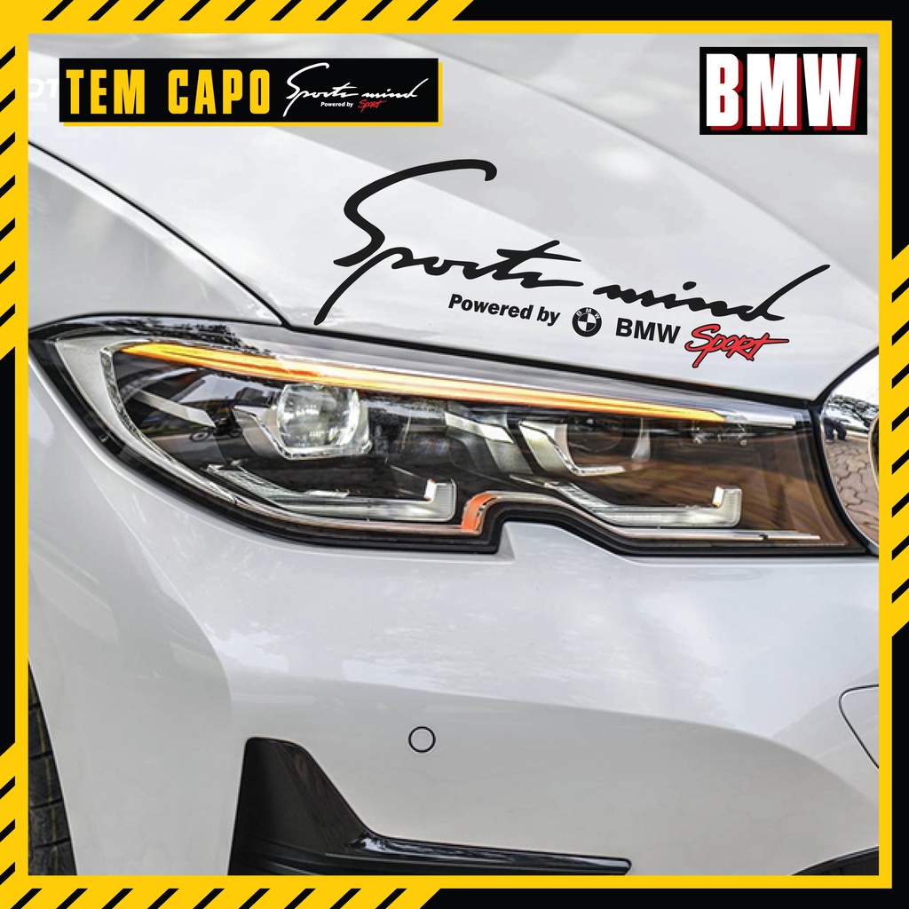 Tem Xe Capo Xe BMW Chủ Đề Sport Mind | CP04BMW | Decal Dán Ô Tô Cách Điệu