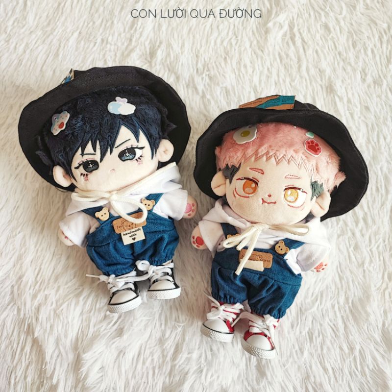 BỘ ÁO HOODIE VÀ QUẦN YẾM CHO BÚP BÊ DOLL 20CM