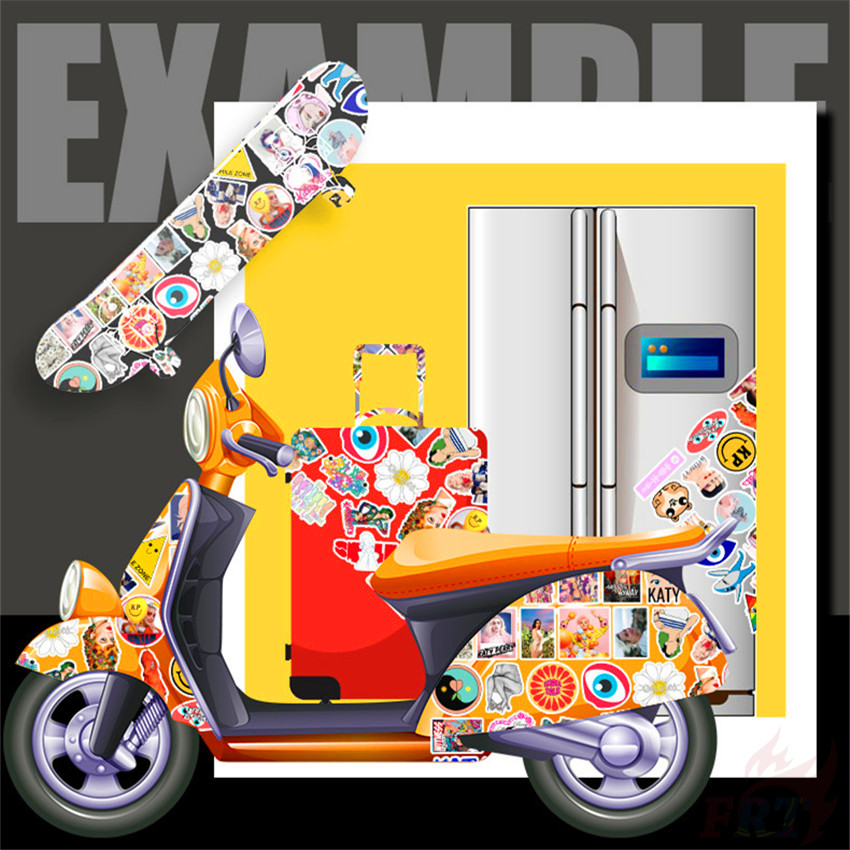 Set 50 miếng dán họa tiết ca sĩ Katy Perry phong cách I Kissed a Girl POP Singer không thấm nước