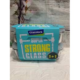 Bộ 02 hộp thủy tinh 1000ml GLASSLOCK