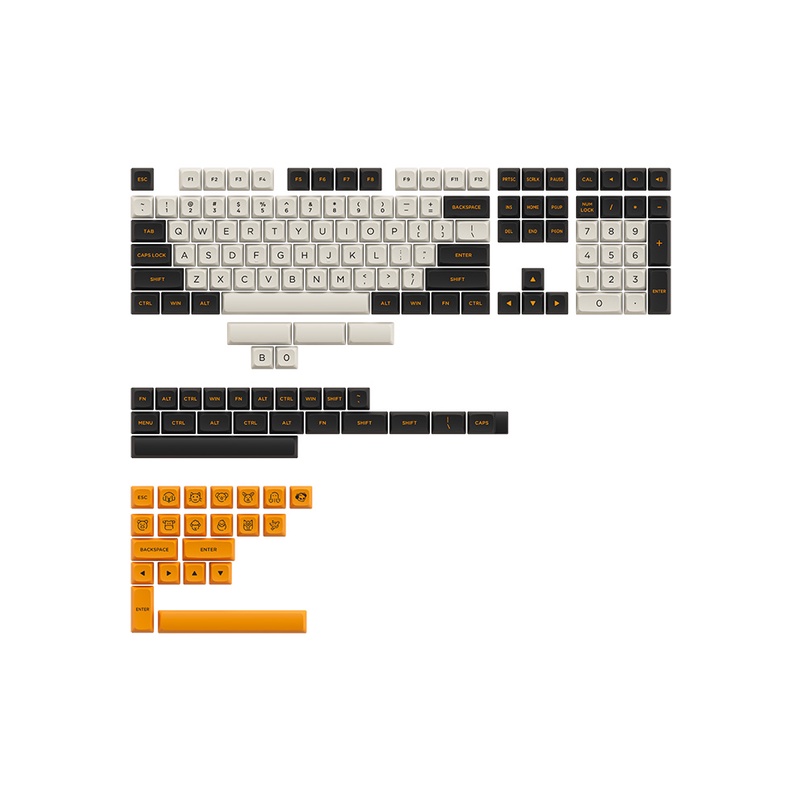 Bộ keycap AKKO Carbon Retro dùng cho bàn phím cơ