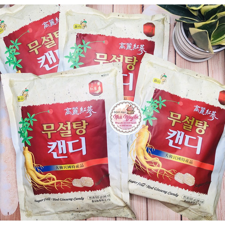 KẸO HỒNG SÂM KHÔNG ĐƯỜNG 500G