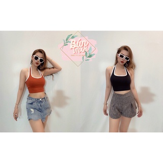 Áo yếm thun viền trắng hở lưng gợi cảm