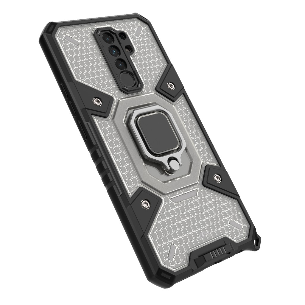 Ốp lưng Xiaomi Redmi 9 vân tổ Ong Iring không gian mới chống sốc giá đỡ mặt lưng xem phim