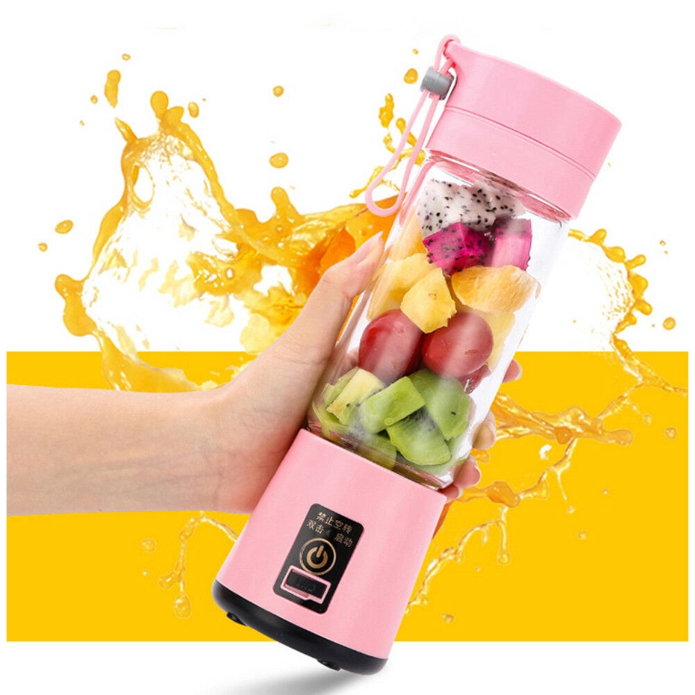Máy Xay Sinh Tố 380ml / 4 Cánh Sạc Usb