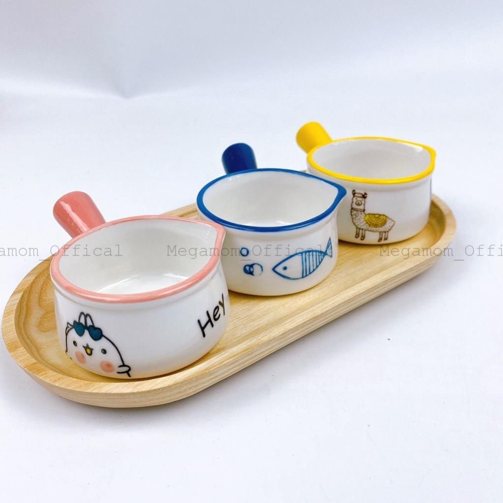 Bát gốm sứ ăn dặm, bát đĩa ăn dặm cho bé,Megamom