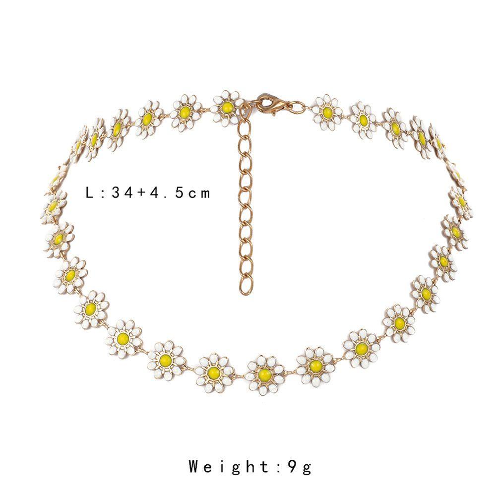 NIUYOU Vòng Cổ Choker Mặt Hoa Cúc Cho Nữ