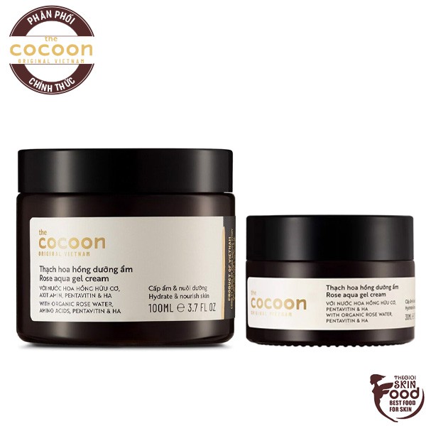 Kem Dưỡng Ẩm Dạng Thạch Từ Hoa Hồng The Cocoon Rose Aqua Gel Cream