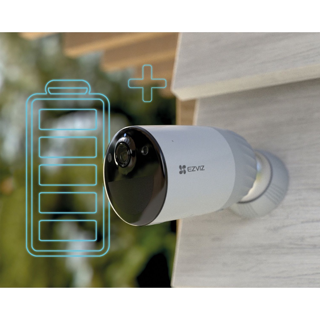 Camera wifi không dây dùng pin Ezviz BC1C (dùng pin), đàm thoại 2 chiều, kèm sạc năng lượng mặt trời (hàng chính hãng)