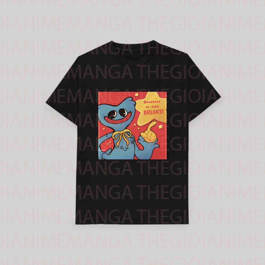 Áo thun phông đen in hình game POPPY PLAYTIME thời trang nam nữ chất đẹp