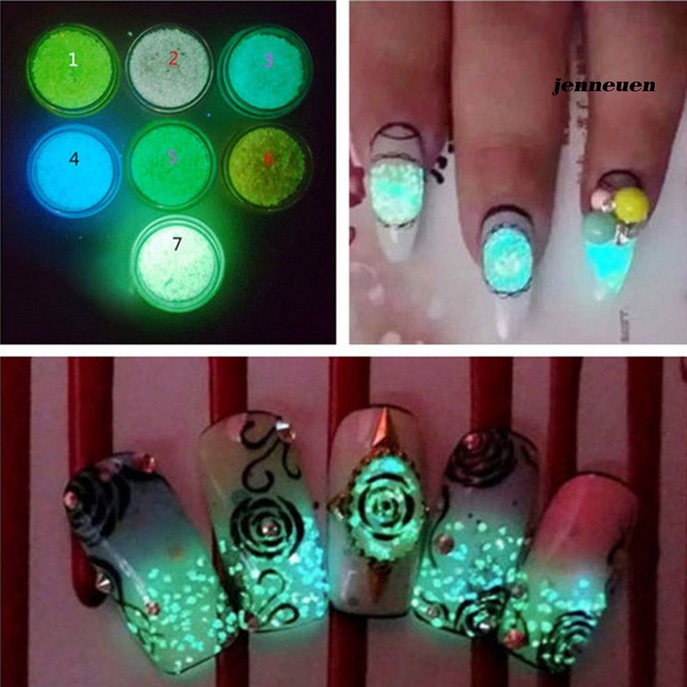 [Hàng mới về] Cát kim tuyến phát sáng trong tối trang trí móng tay nghệ thuật 3D DIY