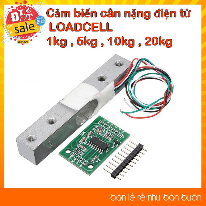✅ [RẺ NHẤT VIỆT NAM]Cảm biến cân nặng điện tử LOADCELL 1kg , 5kg , 10kg , 20kg kèm mạch giải mã HX711
